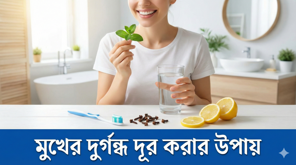 মুখের দুর্গন্ধ দূর করার প্রাকৃতিক উপায় হিসেবে লবঙ্গ, লেবু এবং পুদিনা পাতার ব্যবহার